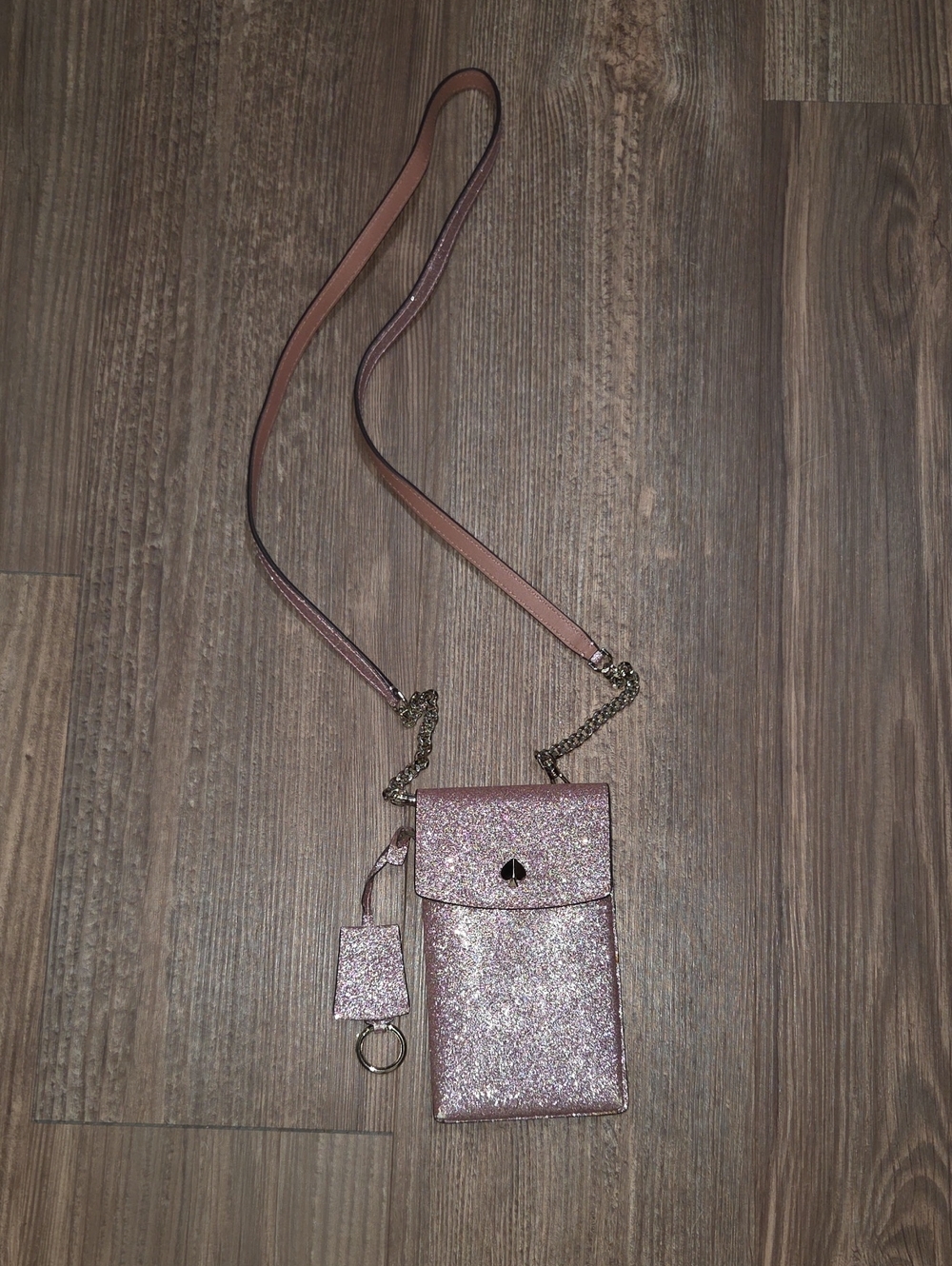 Pink Kate Spade Glitter Crossbody Phone Pouch